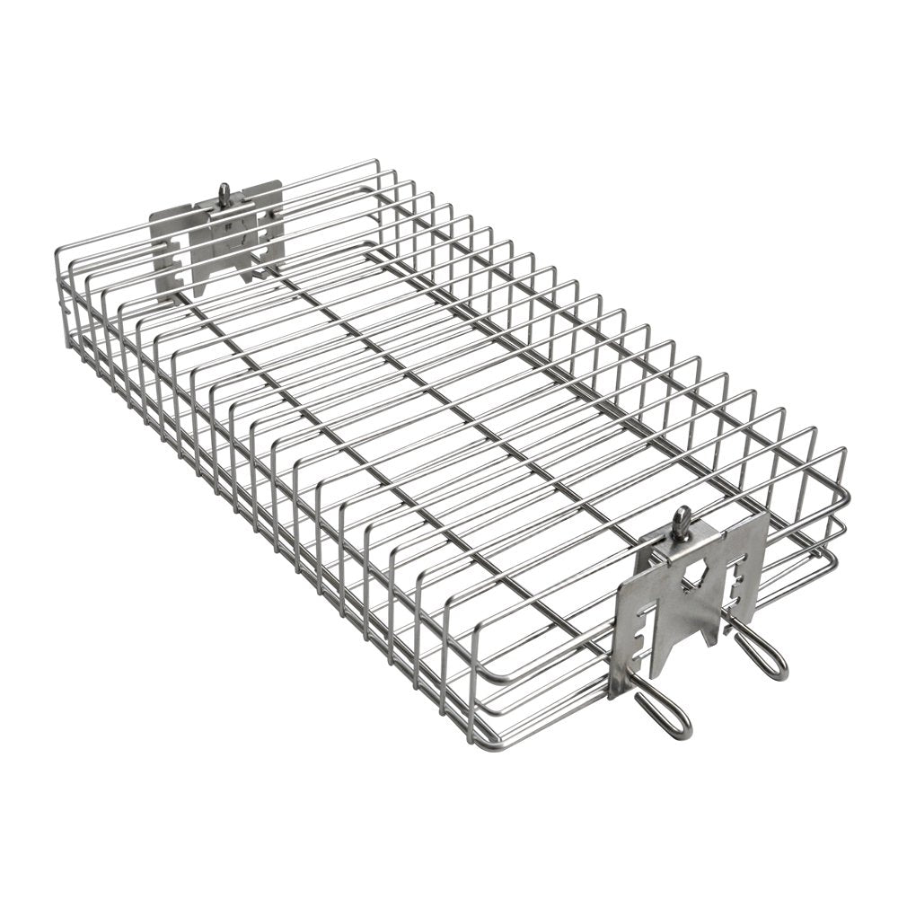 Onlyfire 6042 front view rotisserie basket for grills, ideal for even browning
