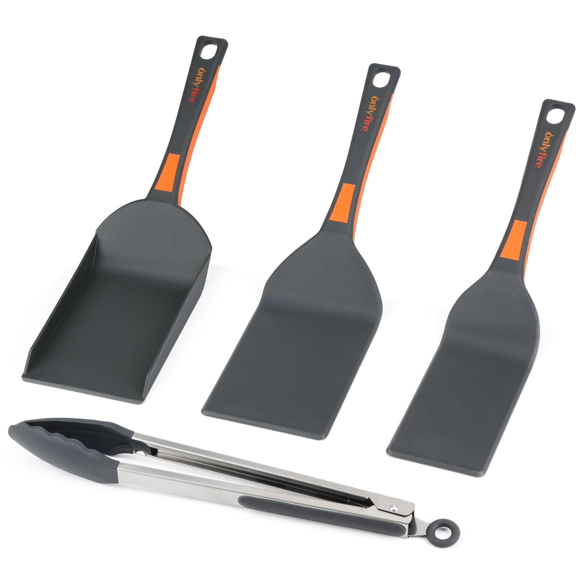 Onlyfire griddle kit enlarged spatula for easy flipping on Blackstone