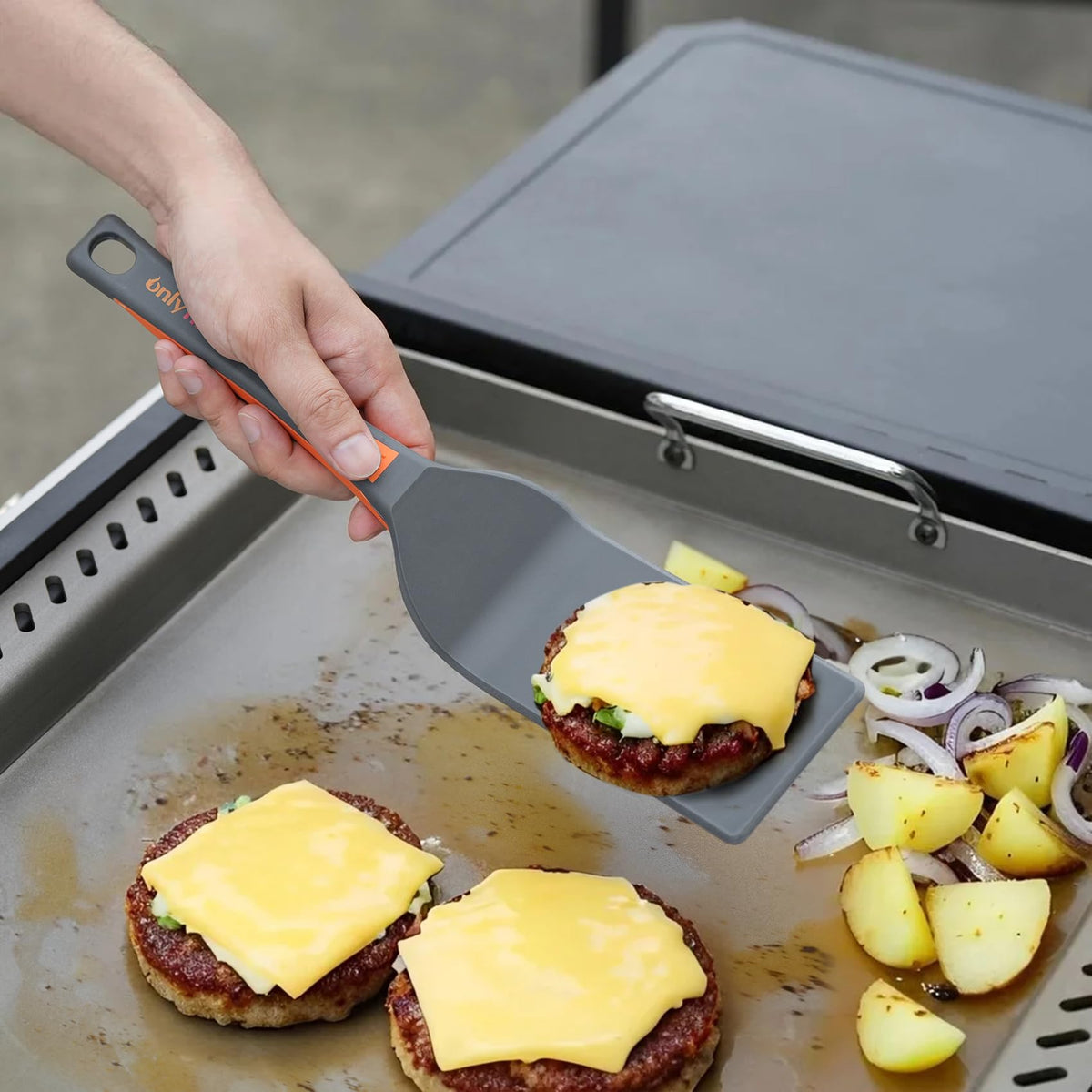 Onlyfire griddle kit storage hooks help keep your station organized