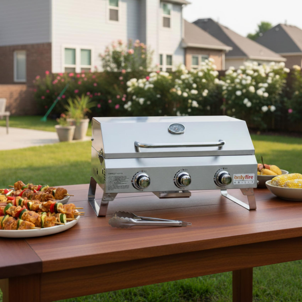 ONLYFIRE GRILLS 24,000 BTU output for searing and even heat