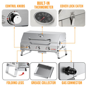 ONLYFIRE GRILLS portable design ideal for camping, tailgating, and RV trips