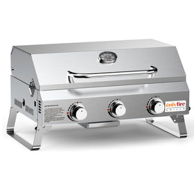ONLYFIRE GRILLS tabletop gas grill closed-lid for durable outdoor cooking