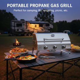 ONLYFIRE GRILLS three independent burners for zone cooking