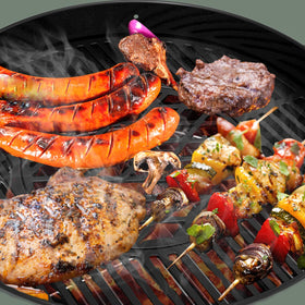 Onlyfire inner-sear grate raised handles simplify charcoal addition