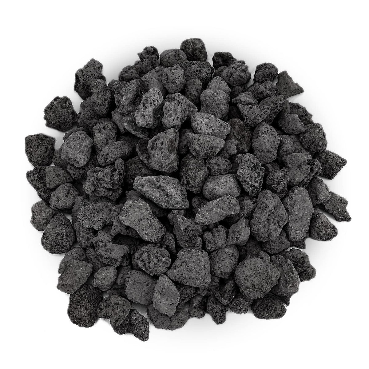 Onlyfire lava rock pile for firepit enhances flame spread