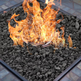 Onlyfire red lava rock 0.4-0.8 inch close-up with vibrant color accent in landscapes