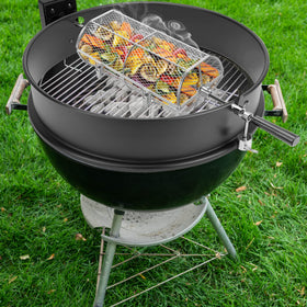 Onlyfire rotisserie action keeping foods moist and flavorful