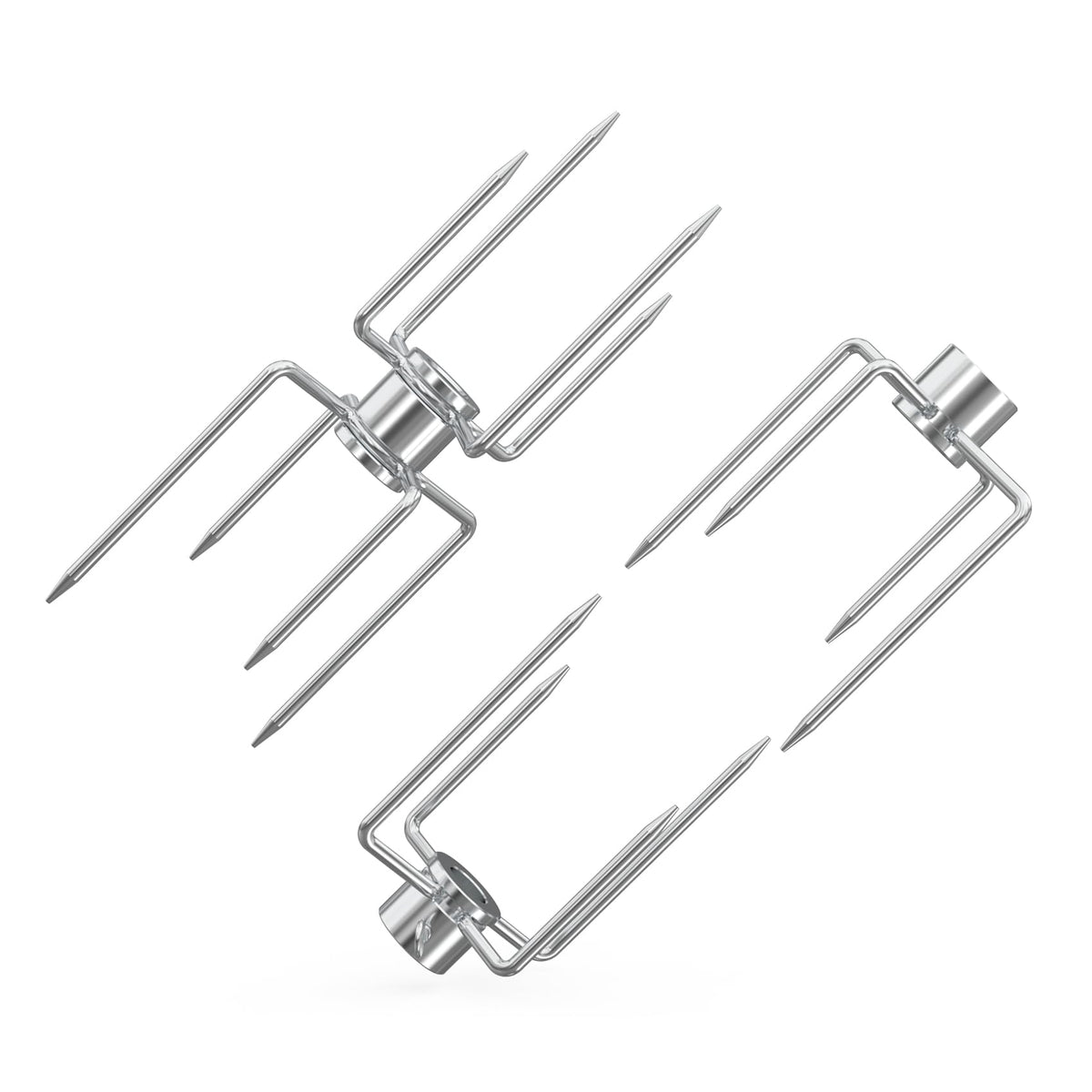 OnlyFire rotisserie forks set secures large cuts for even roasting on grills