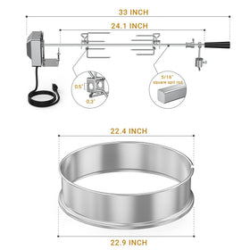 Onlyfire motor bracket secures the setup for safe, steady roasting.