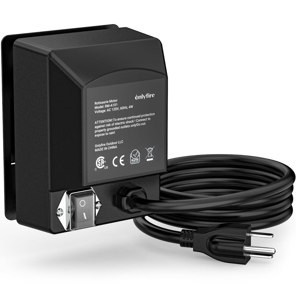 Onlyfire universal rotisserie motor with smooth rotation for reliable grilling.