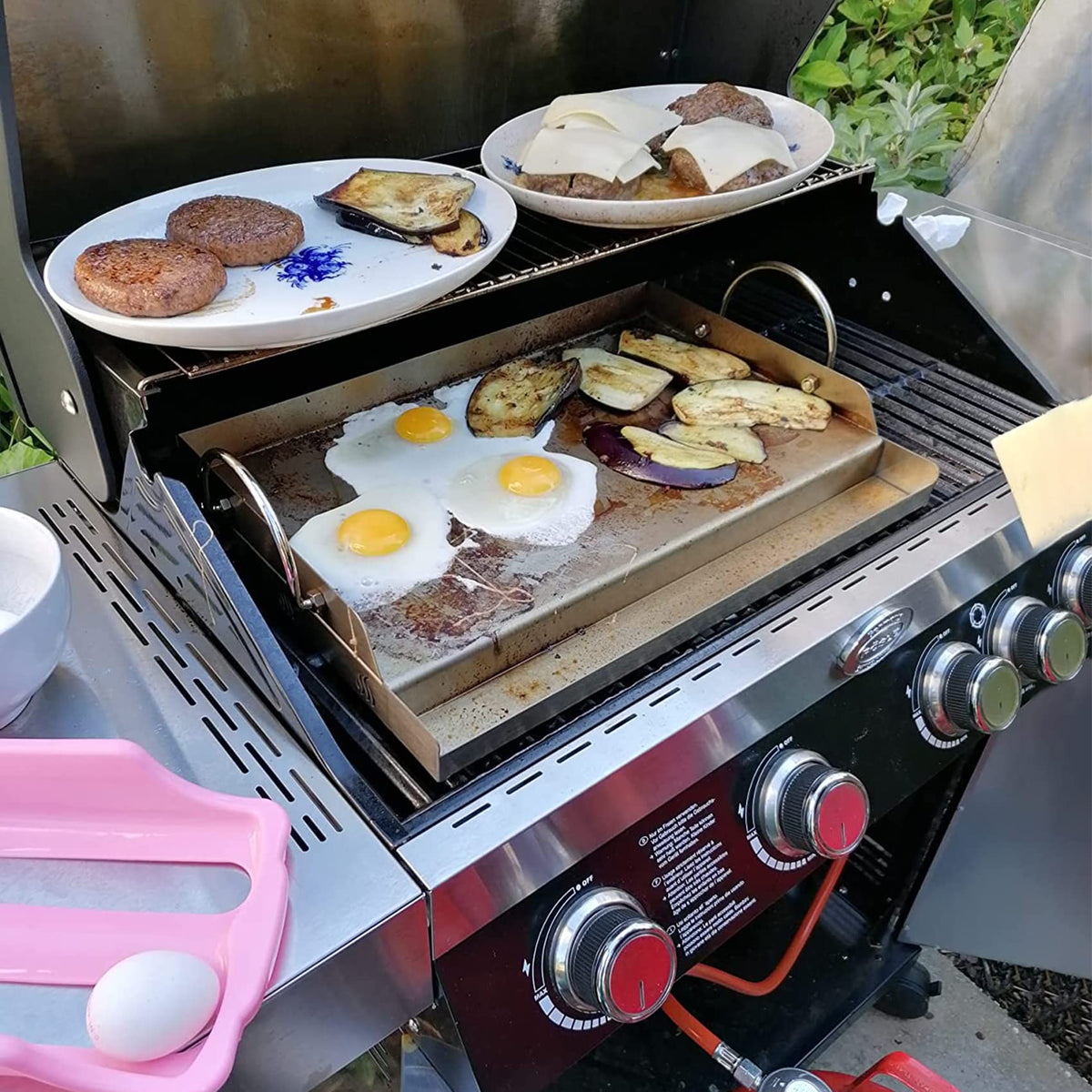 Onlyfire griddle with even heat design promoting uniform cooking on grills