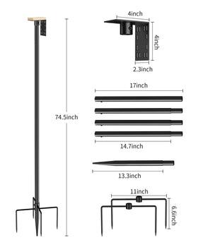 Onlyfly outdoor garden stand for hanging feeders, bird houses, and more.