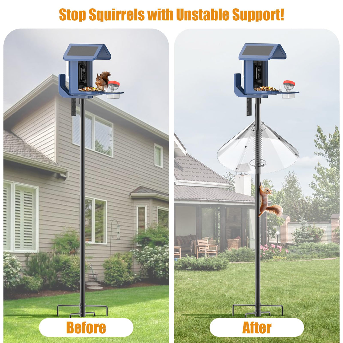 Onlyfly Squirrel Baffle installs easily with a 3-hole fix.