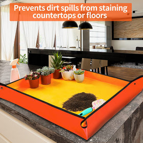 Onlysuki repotting mat easy assembly by snapping corners for quick setup