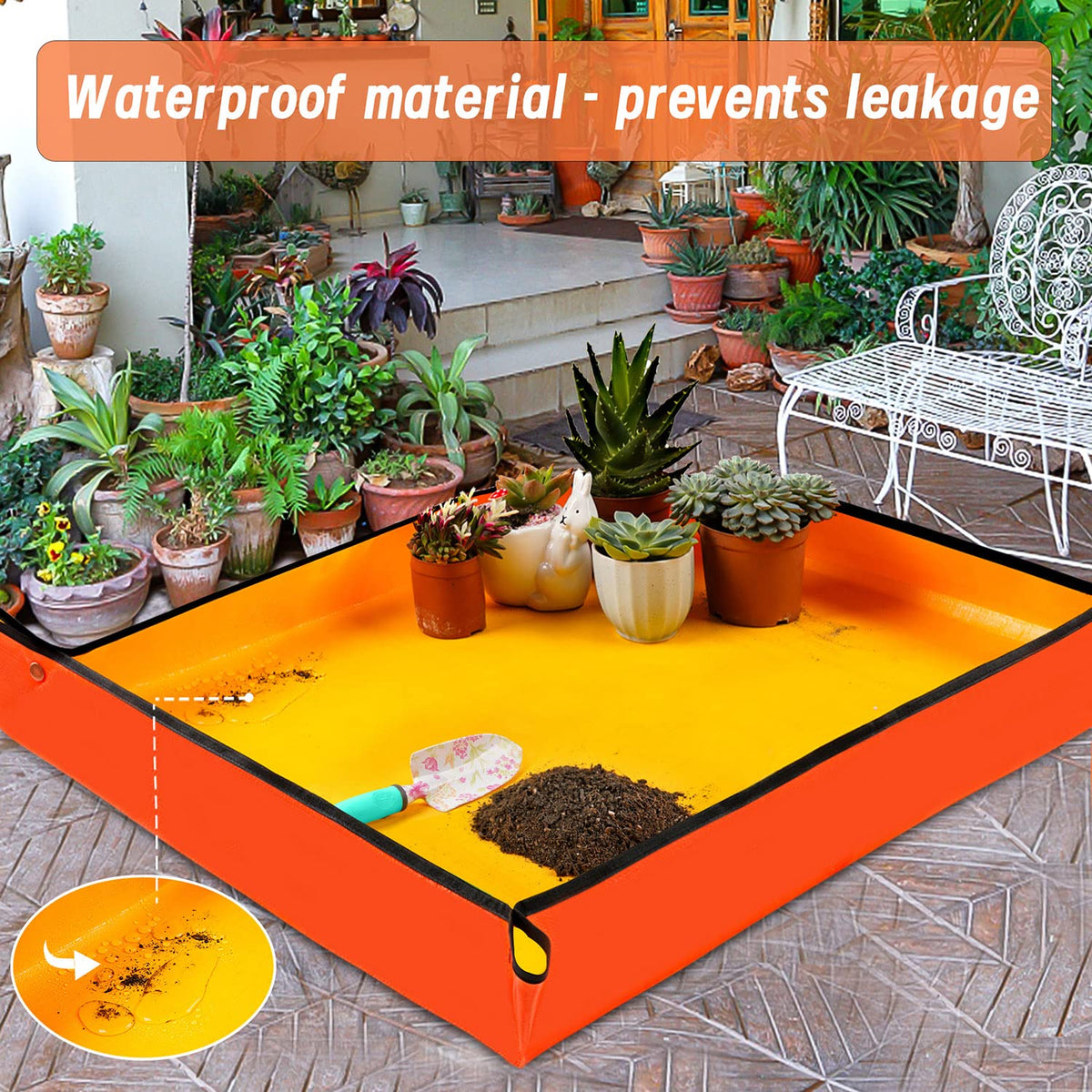 Onlysuki repotting mat easy cleanup with damp cloth