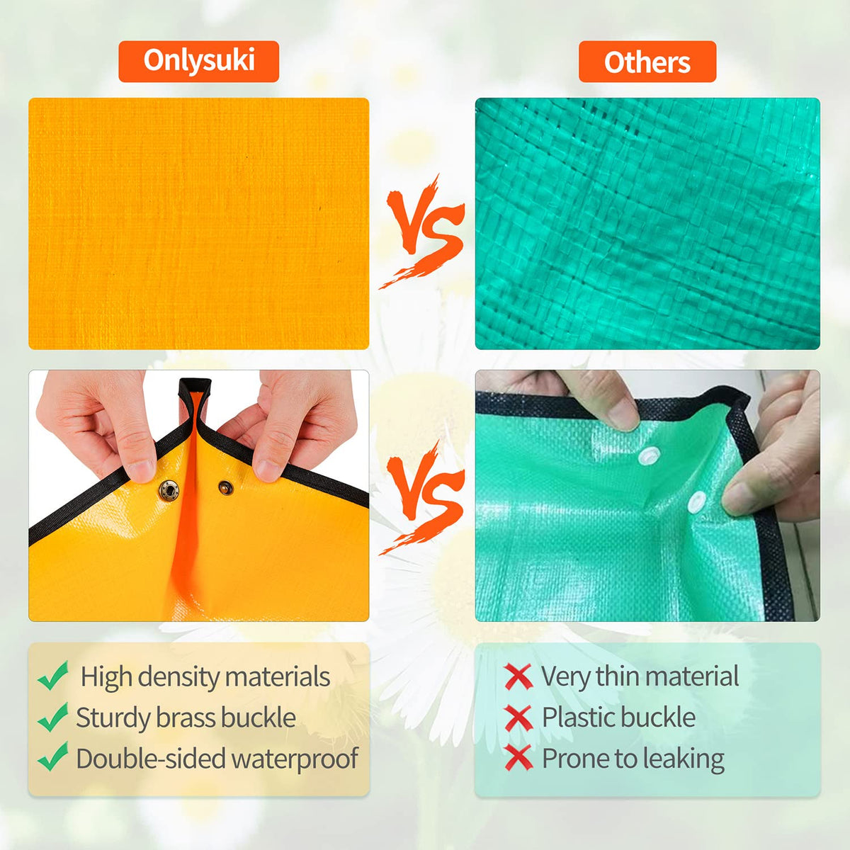 Onlysuki foldable storage mat fits in a gardening tool bag