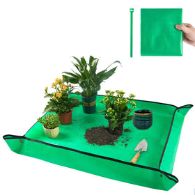 Onlysuki potting mat spread on a table for transplanting and dirt control.