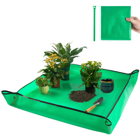 Onlysuki potting mat with corner buckles keeps soil secure during transplanting.