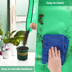 Onlysuki potting mat is easy to wipe clean and dries fast.