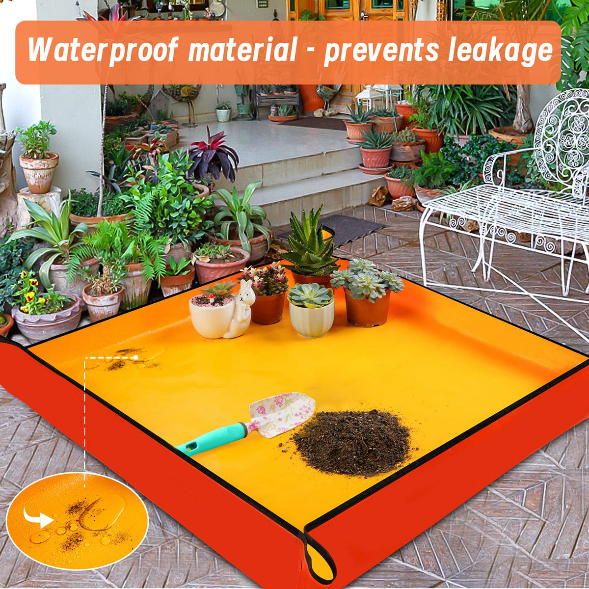 Onlysuki foldable portable mat stores easily after gardening tasks