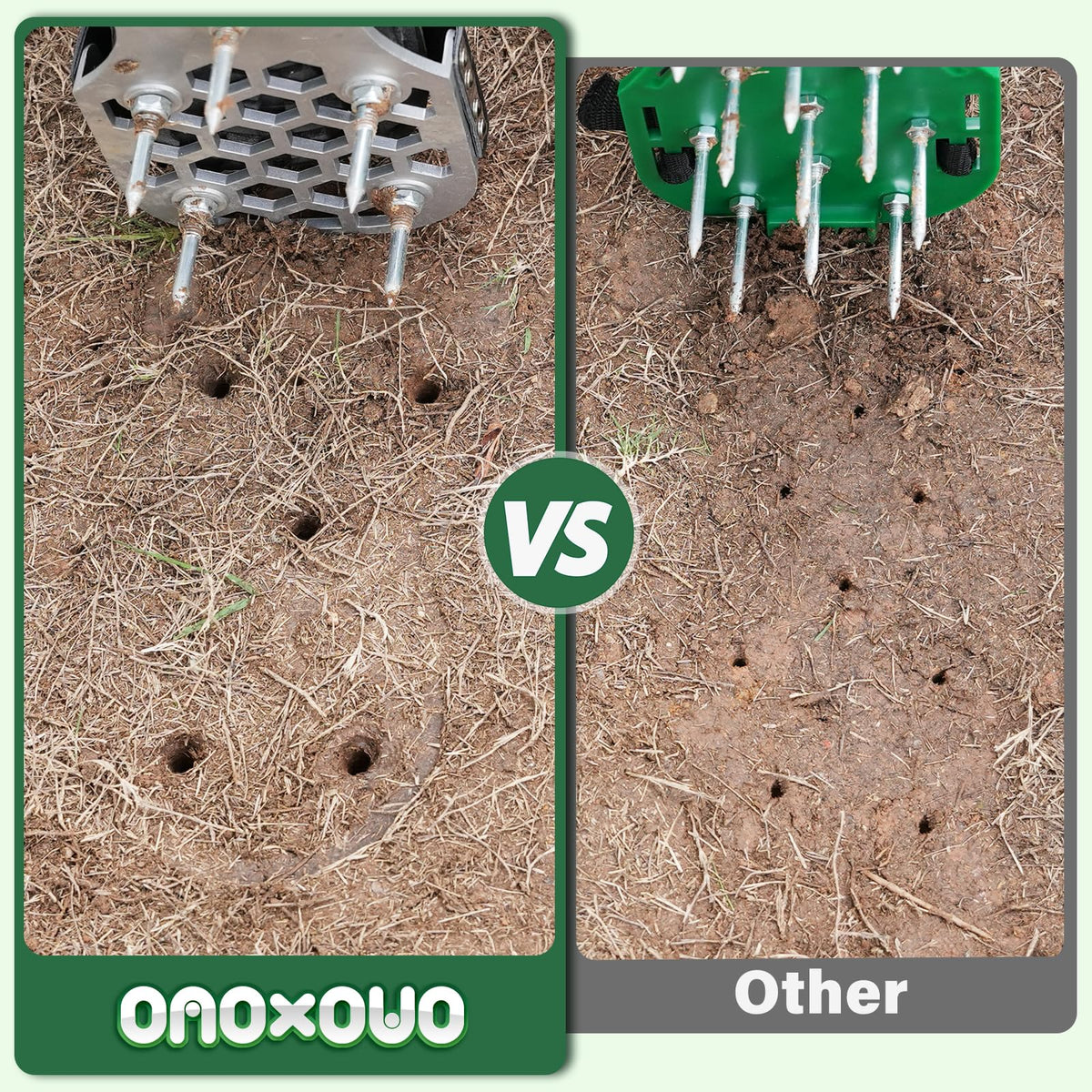 onoxouo aerator shoes lock-nut secured spikes for lasting stability