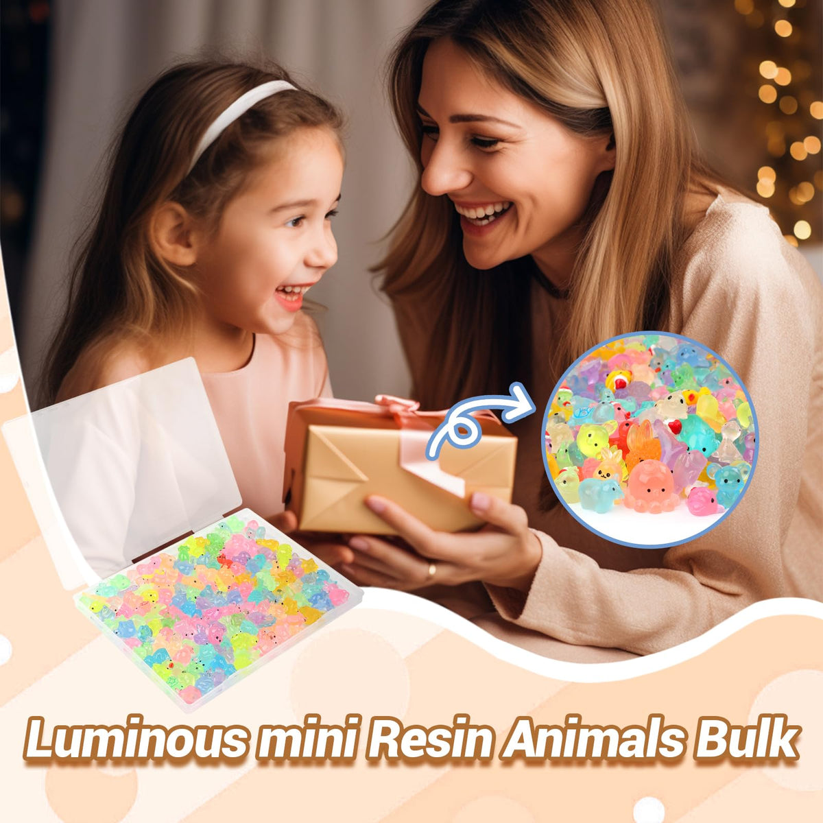 Onsioesd luminous mini animals aquarium decoration glow accents for tanks