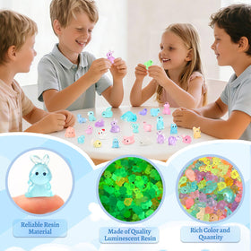 Onsioesd luminous mini animals party decor showcasing vibrant colors for celebrations