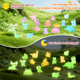 Onsioesd luminous mini animals variety styles show bright resin colors for decor