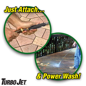 Ontel Turbo Jet Power Washer jet-stream nozzle for deep cleaning driveways
