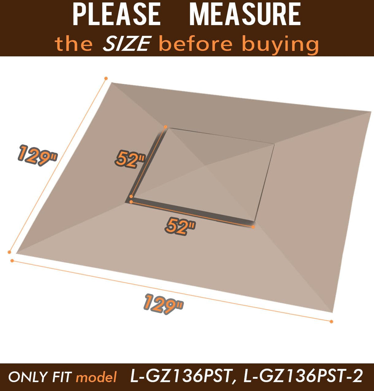 ontheway winds replacement canopy side view highlights durable beige fabric for the Target Madaga Gazebo