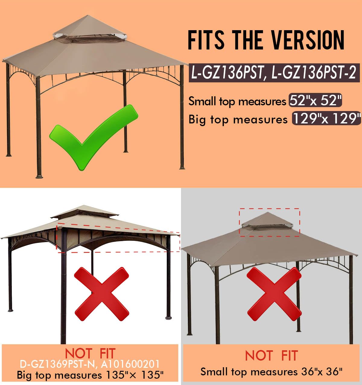 ontheway winds UV-resistant beige canopy helps protect against sun exposure for Target Madaga Gazebo