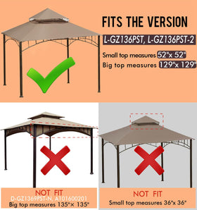 ontheway winds UV-resistant beige canopy helps protect against sun exposure for Target Madaga Gazebo