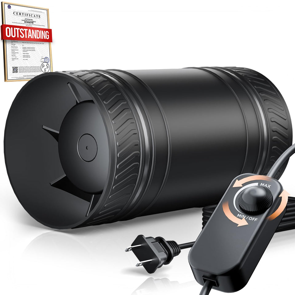 ONVEAN 4 inch inline duct fan provides quiet, efficient ventilation for basements and bathrooms.