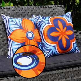 ONWAY 18x18 pillow cover provides waterproof protection for outdoor furniture.