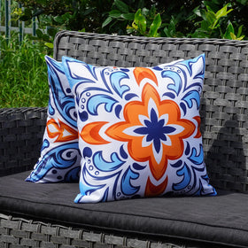 ONWAY floral boho print adds a bright focal point to couches or benches.