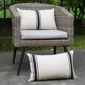 ONWAY waterproof and stain-resistant fabric protects outdoor seating areas.