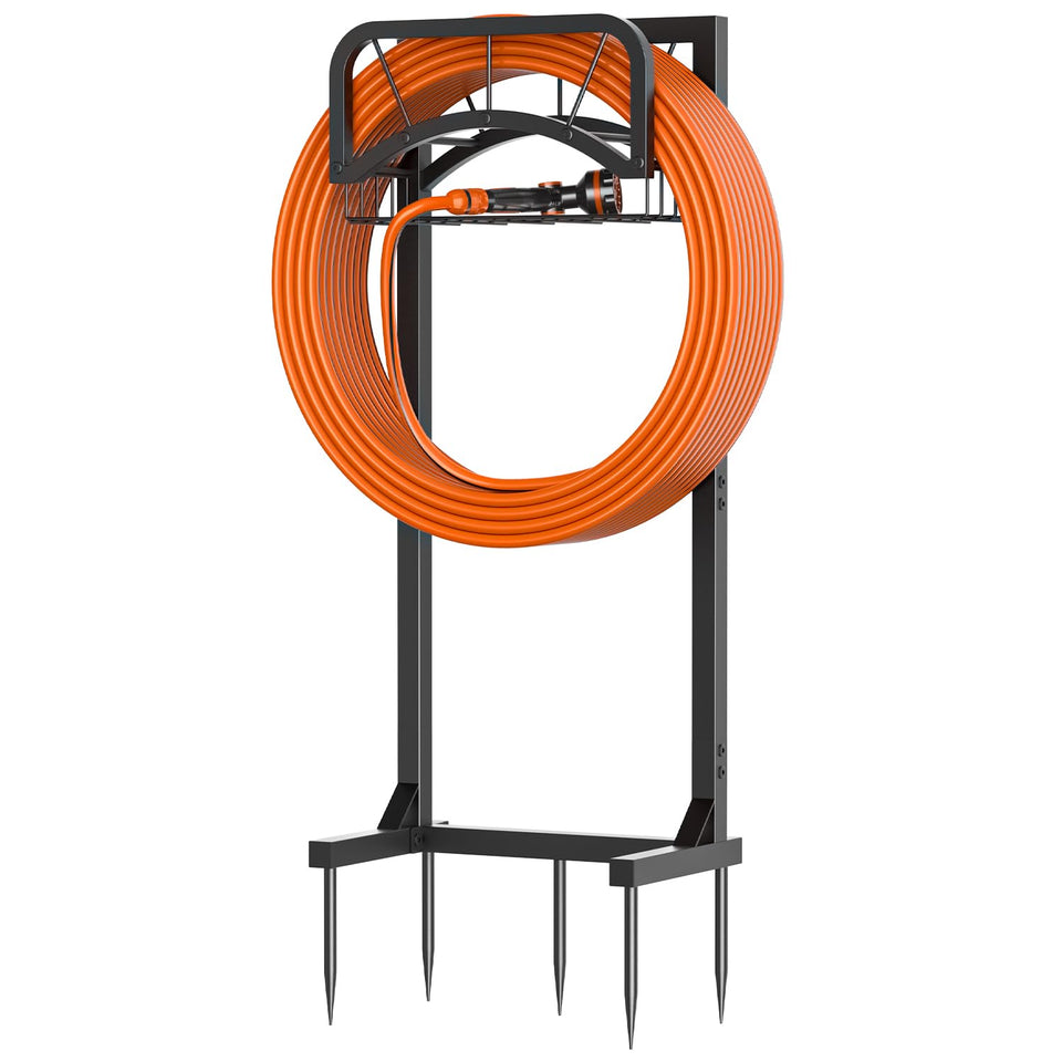 ONWAYHOME garden hose holder base with five spikes for stability and upright storage.
