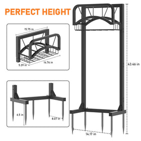 ONWAYHOME heavy-duty steel hose stand resists rust and weather.