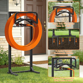 ONWAYHOME hose stand storage basket for nozzles and accessories.