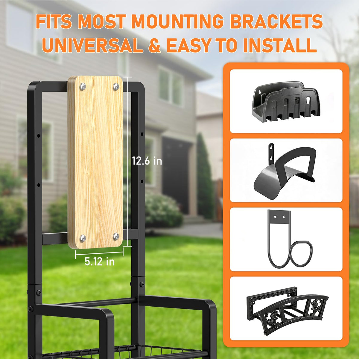 ONWAYHOME retractable hose reel stand with five anchors reduces wobble.