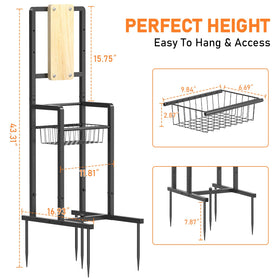 ONWAYHOME retractable hose reel stand freestanding design for flexible placement.