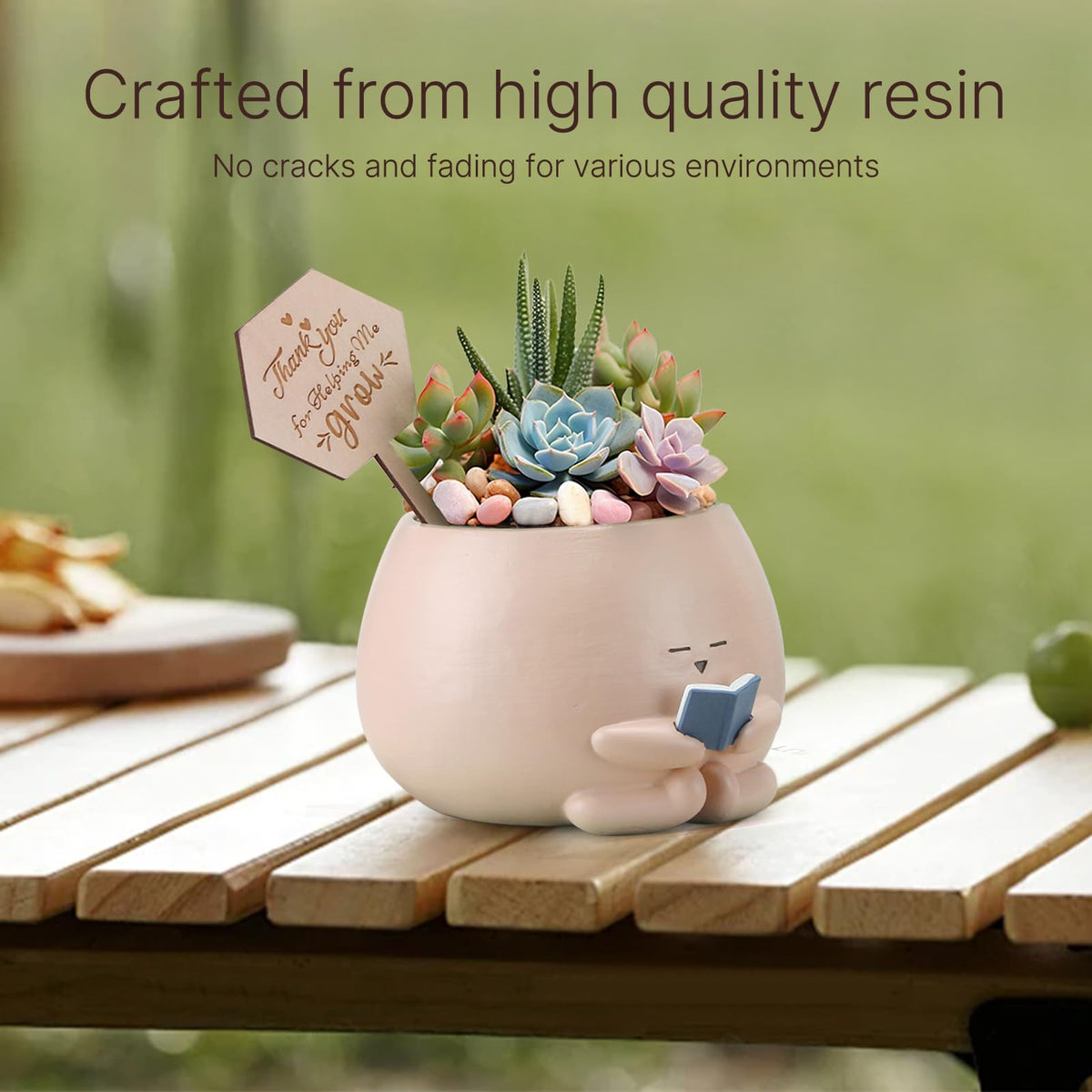 Onzbala Mini Planter Succulent Pencil Holder, compact and versatile for plants or office supplies