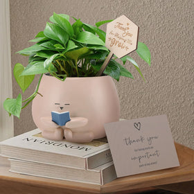 Onzbala Thank You Card Sign, card and wooden sign for teacher or coworker gifts