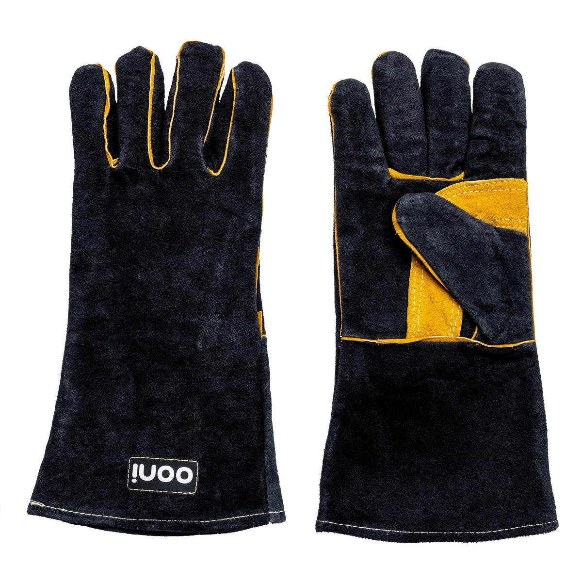 Ooni Grill Gloves provide wrist protection during high-heat outdoor cooking.