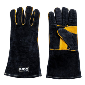 Ooni Grill Gloves provide wrist protection during high-heat outdoor cooking.