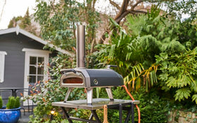 Gas burner kit complements Ooni ovens with dependable heat for pizzas.