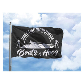 OOOYIY Boats Hoes flag shows vibrant HD print for bold wall display.