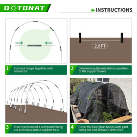 OOTONAT tunnel setup protecting crops with lightweight canopy