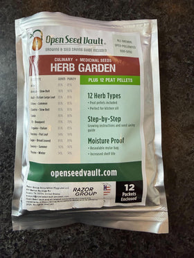 Open Seed Vault Italian oregano seed pack for robust Mediterranean seasoning.