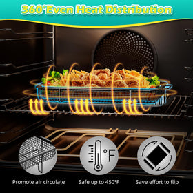 OPENICE nonstick basket delivers smooth food release without extra oil